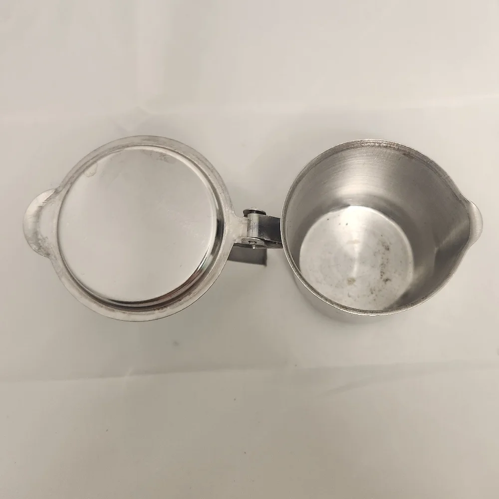 3 1/2” Vintage Stainless Steel Creamer/Syrup Pitcher